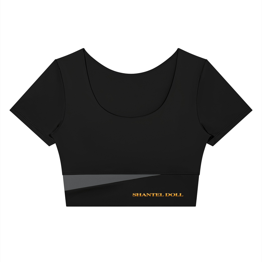 Women's Panelled Crop Yoga T-Shirt