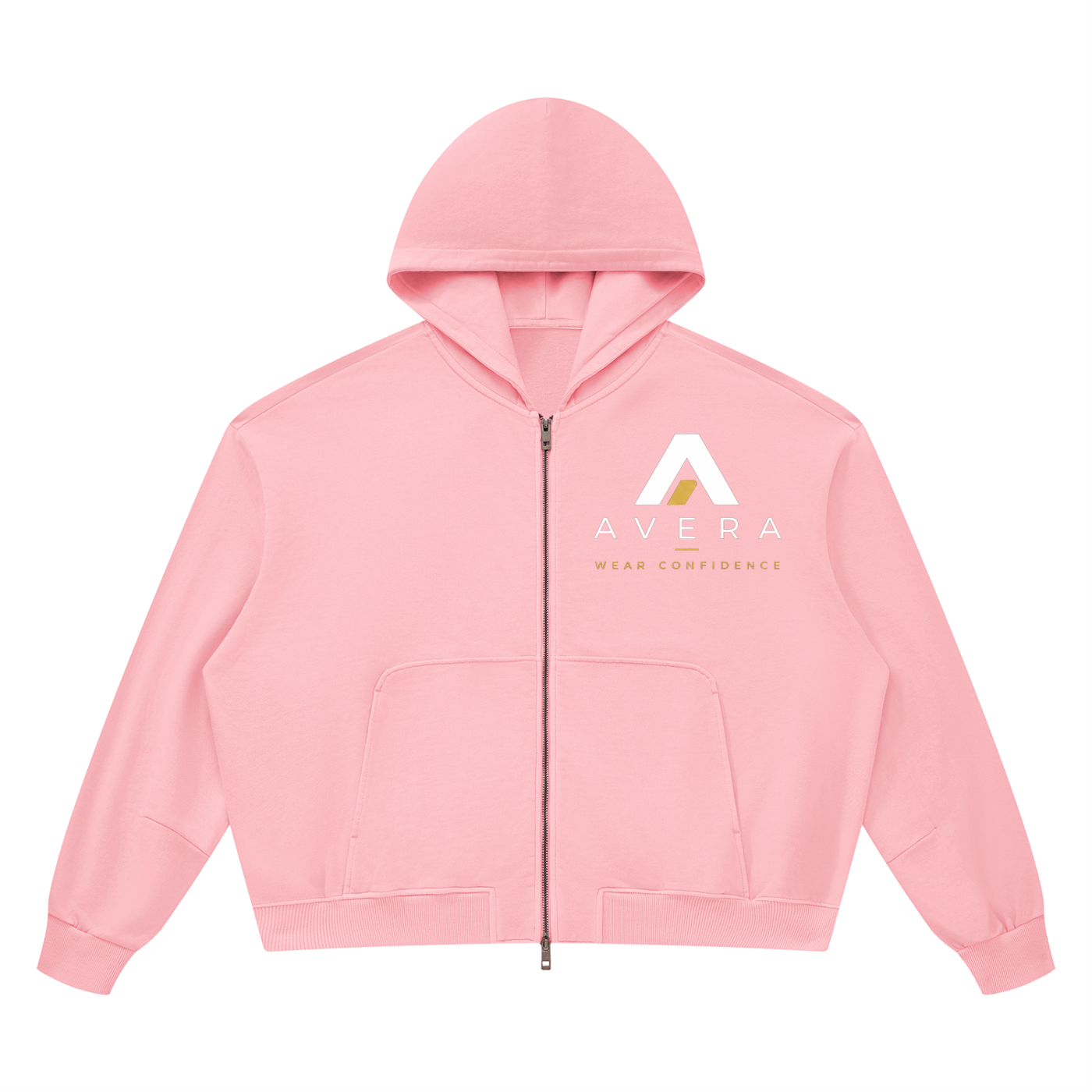 Unisex Vintage Wash Boxy Full Zip Hoodie