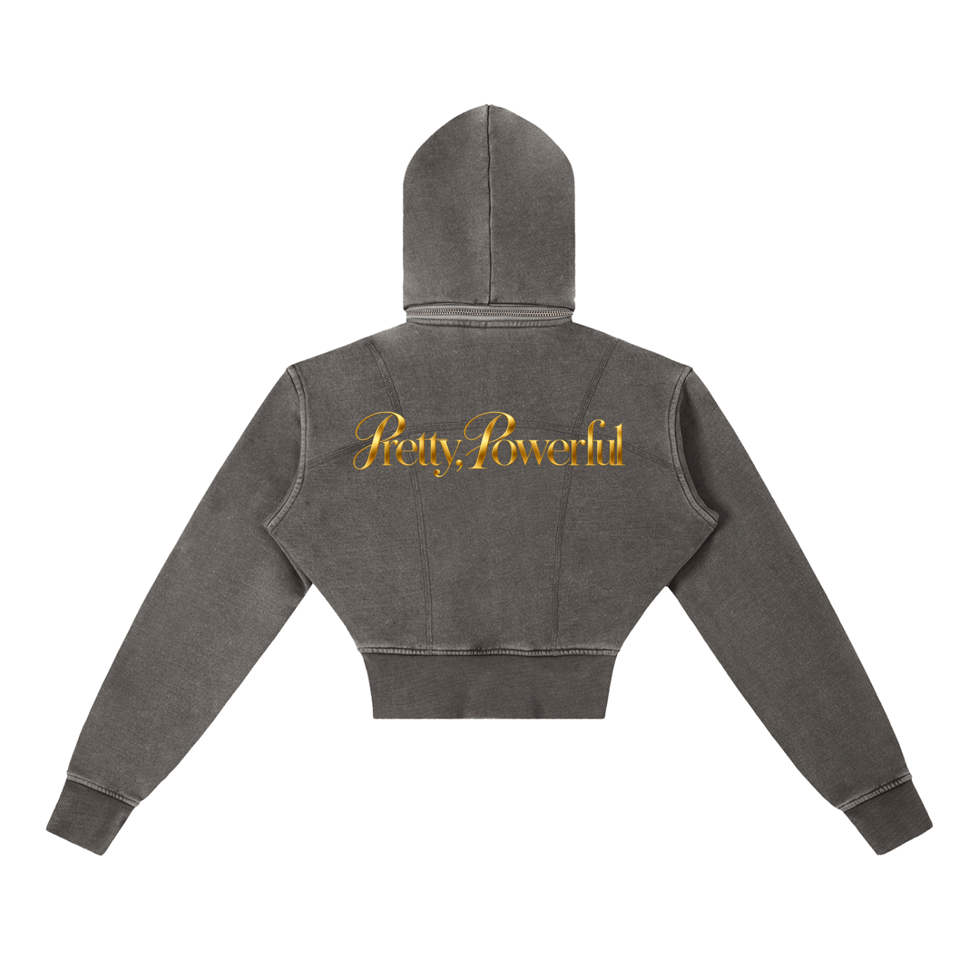 Vintage Washed Cropped Fleece Hoodie
