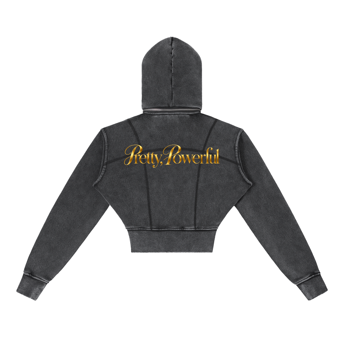 Vintage Washed Cropped Fleece Hoodie
