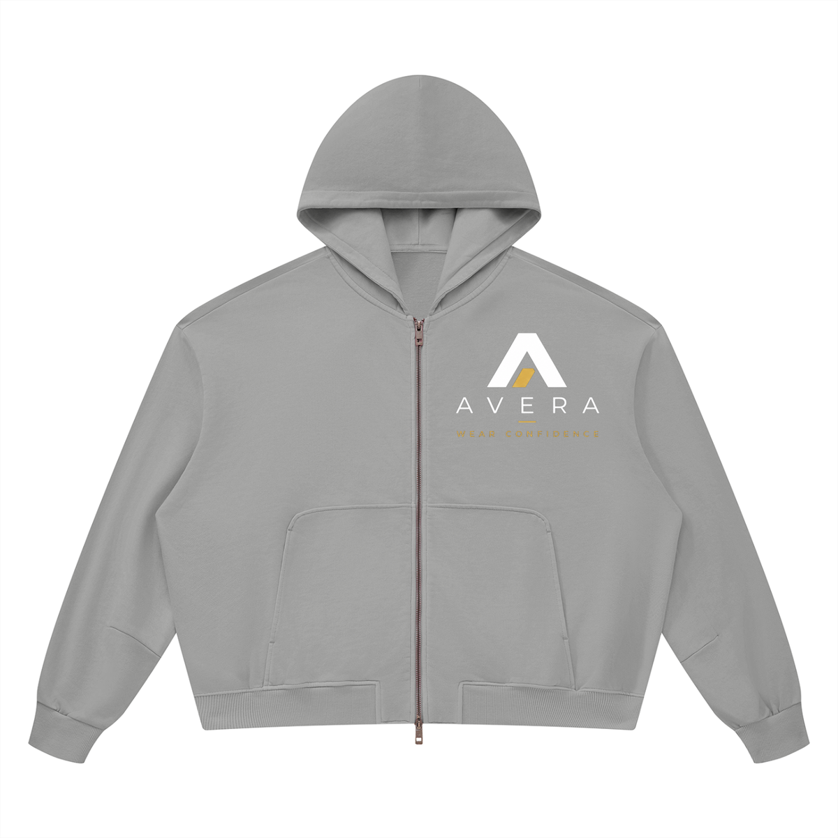 Unisex Vintage Wash Boxy Full Zip Hoodie