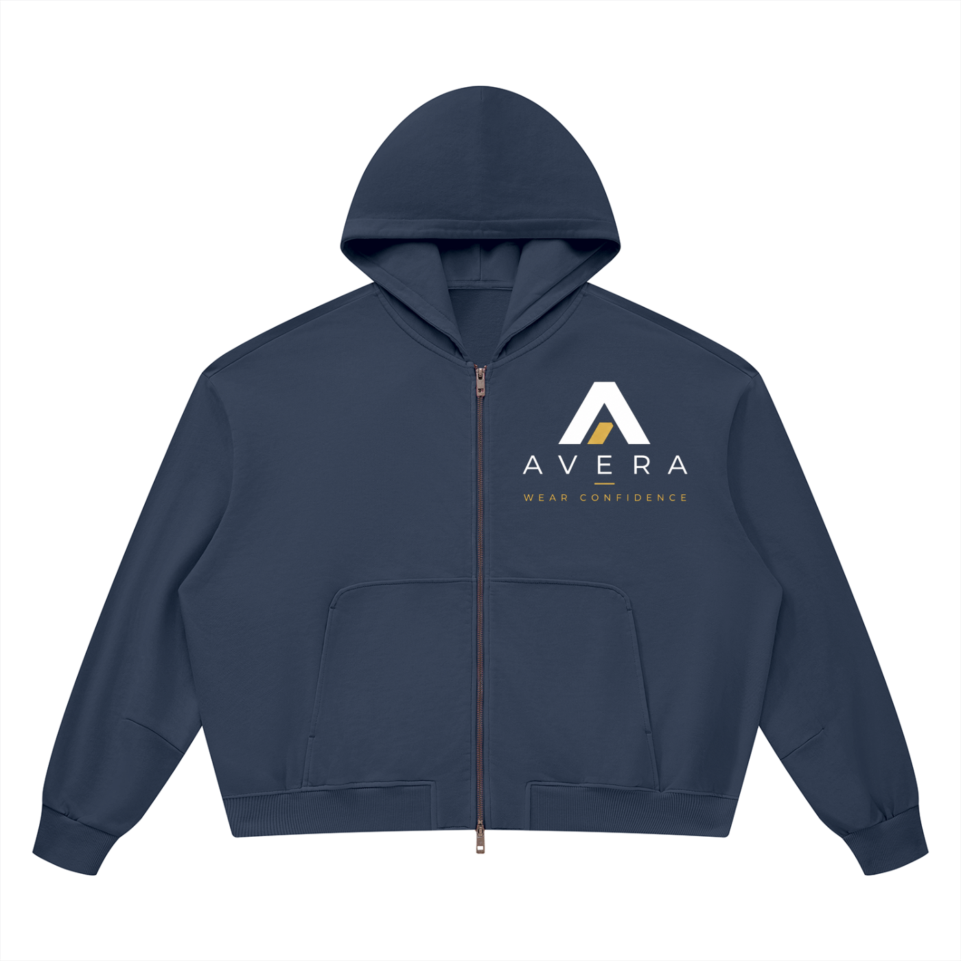 Unisex Vintage Wash Boxy Full Zip Hoodie