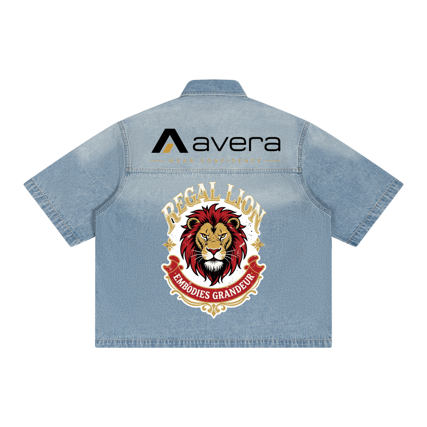 Unisex Vintage Wash Boxy Short Denim Shirt